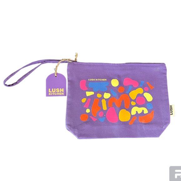 LUSH Kitchen Exclusive Purple Patterned Zipper Cosmetic Pouch - Picture 6 of 6